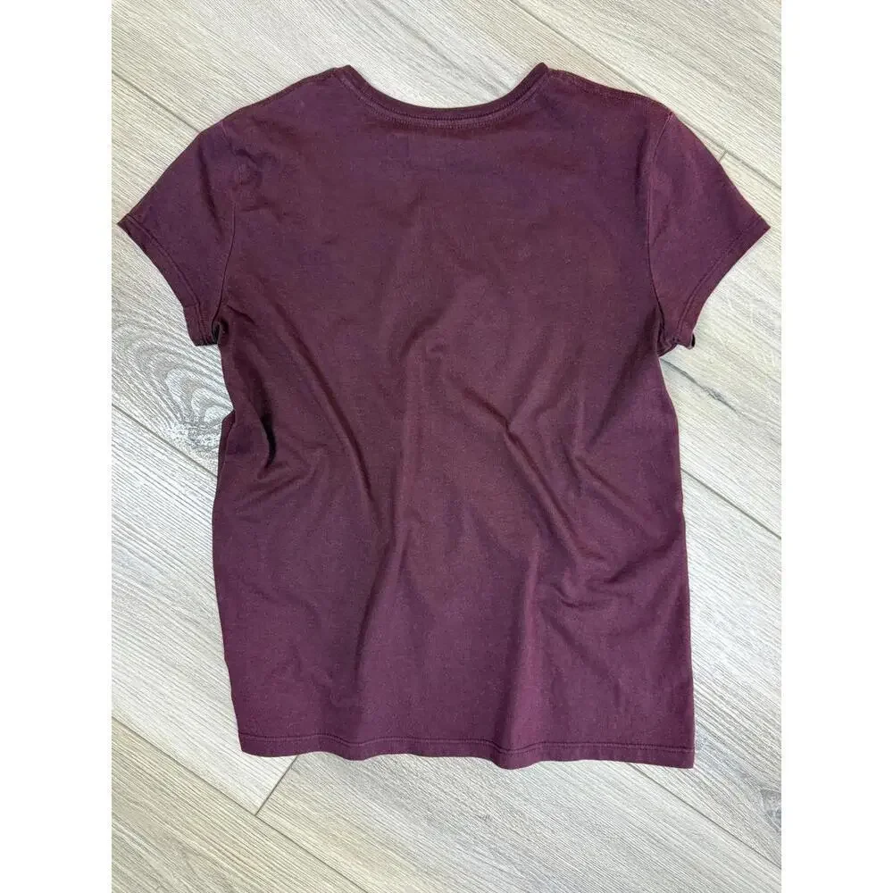 Polo Ralph Lauren Shirt Girls 16 Maroon Crew Neck Short Sleeve Pony Logo Tee